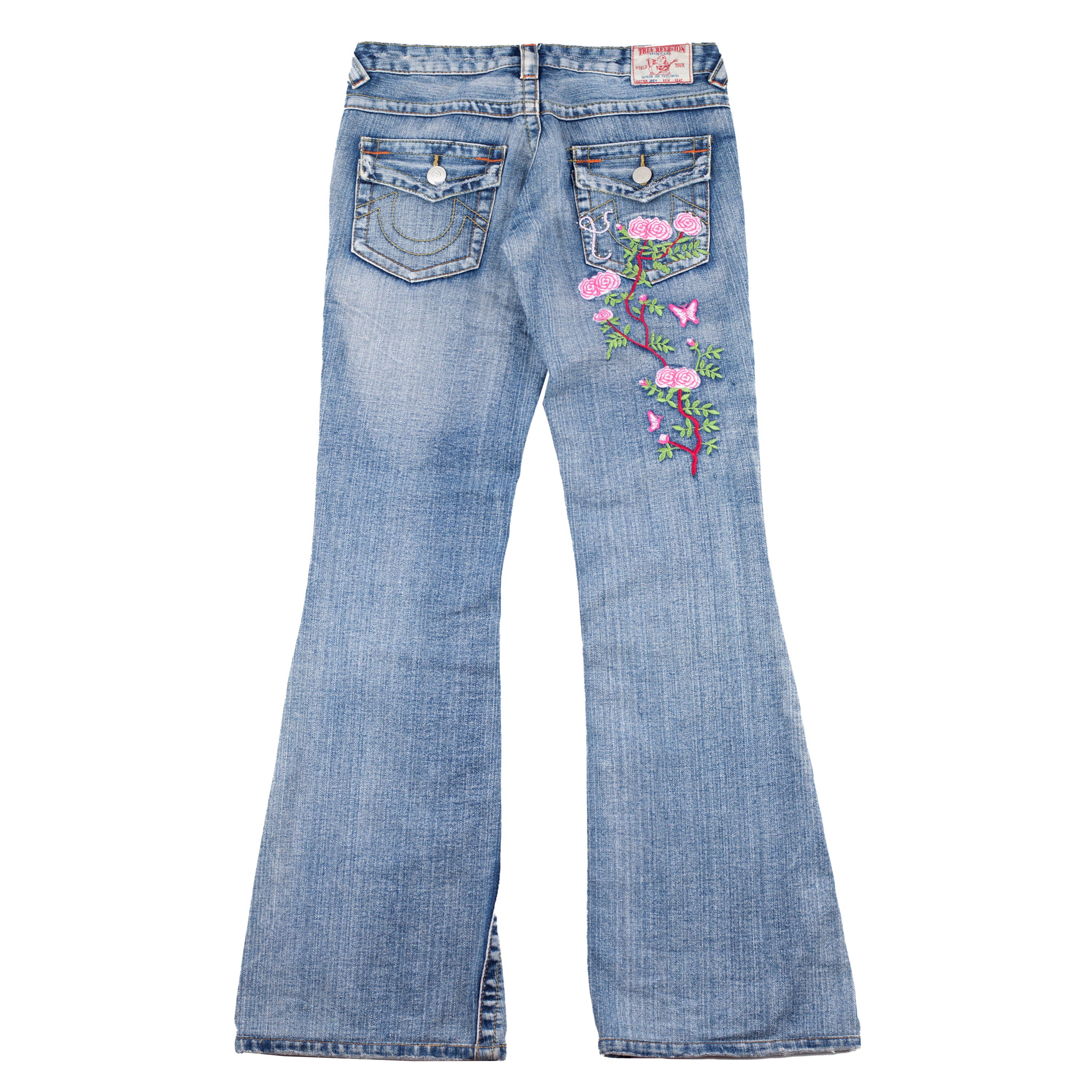 True Religion Vintage Patch Joey Bootcut Jeans (S)