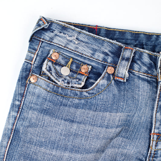 True Religion Vintage Patch Joey Bootcut Jeans (S)