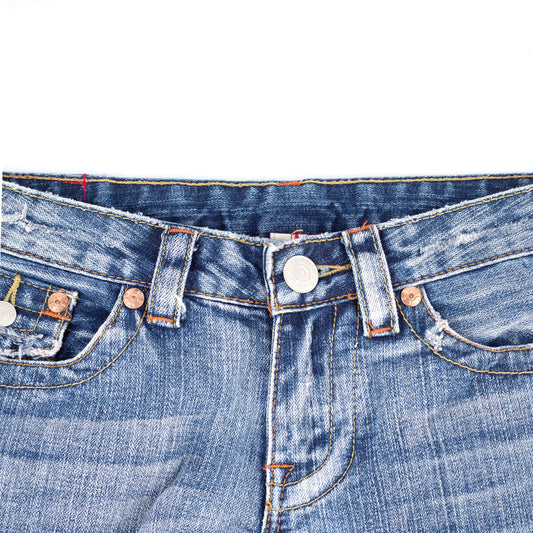 True Religion Vintage Patch Joey Bootcut Jeans (S)