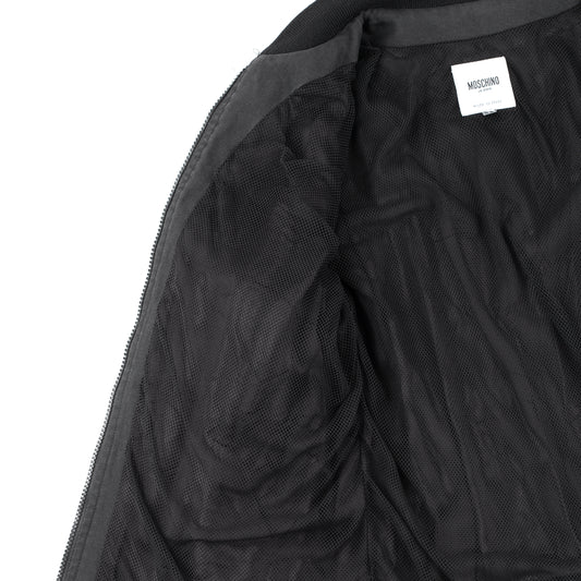 Moschino Vintage Black Bull Bomber Moto Jacket (M)