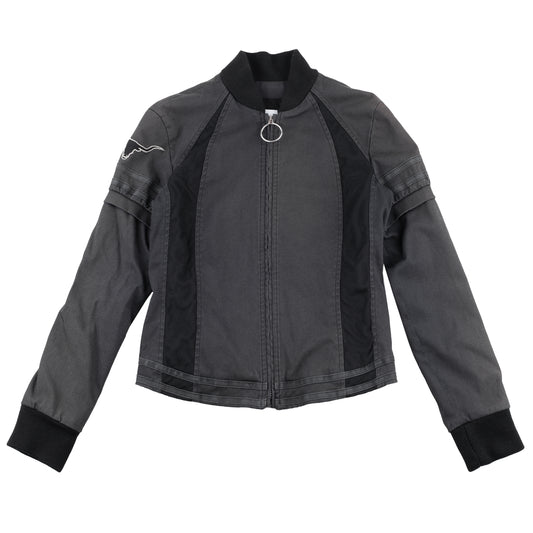 Moschino Vintage Black Bull Bomber Moto Jacket (M)