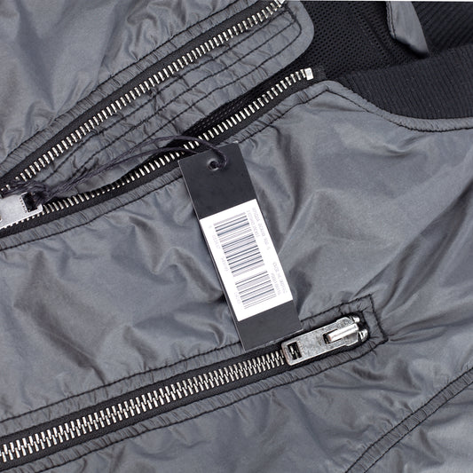 Diesel Bomber Grey Polyamide Jacket (S)