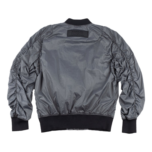 Diesel Bomber Grey Polyamide Jacket (S)