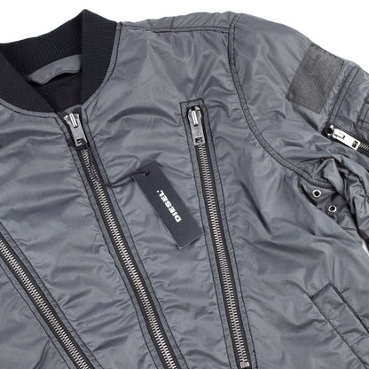 Diesel Bomber Grey Polyamide Jacket (S)