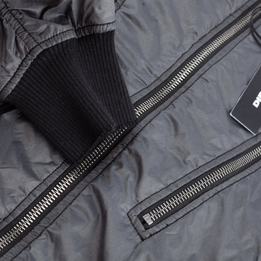 Diesel Bomber Grey Polyamide Jacket (S)