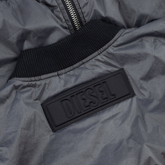 Diesel Bomber Grey Polyamide Jacket (S)