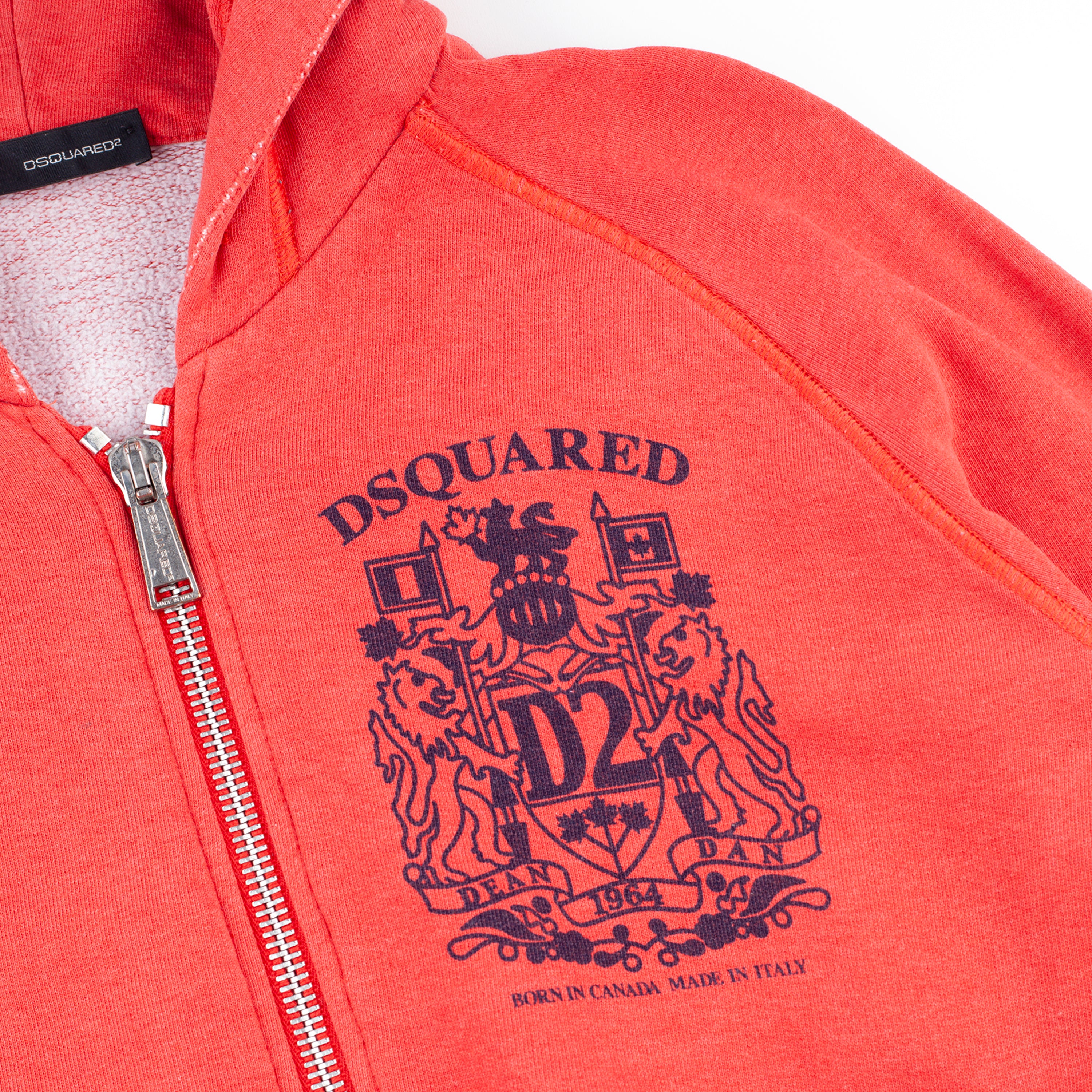 DSQUARED2 Vintage Coral Hooded Cotton Jacket (L)