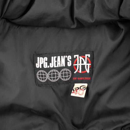 Jean Paul Gaultier AW2003 Vintage Black Bondage Belted Puffer Jacket (M)