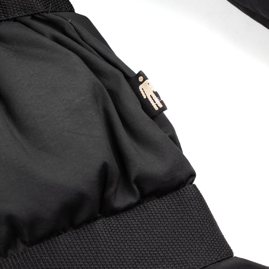 Jean Paul Gaultier AW2003 Vintage Black Bondage Belted Puffer Jacket (M)