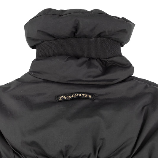 Jean Paul Gaultier AW2003 Vintage Black Bondage Belted Puffer Jacket (M)