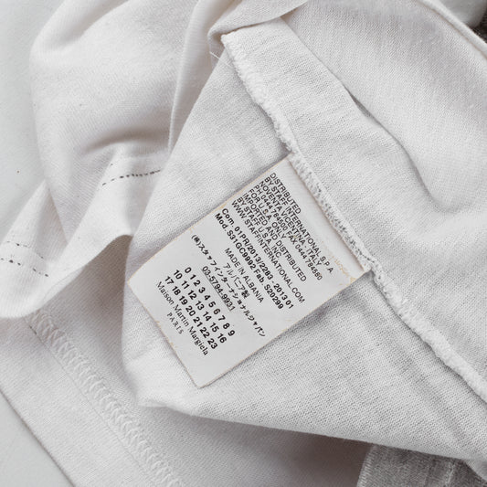 Maison Martin Margiela AIDS White/Gray V Neck Top (XS)