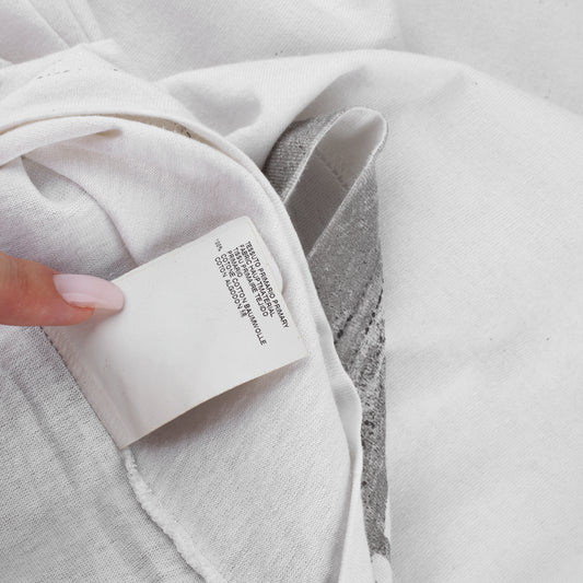 Maison Martin Margiela AIDS White/Gray V Neck Top (XS)