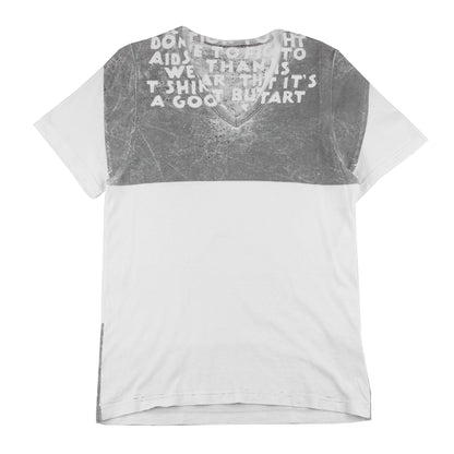 Maison Martin Margiela AIDS White/Gray V Neck Top (XS)