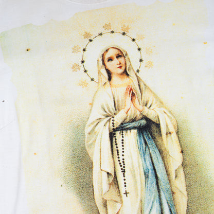 Dolce & Gabbana Vintage Virgin Mary Religious Ivory T-Shirt (S)