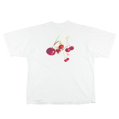 Marithé François Girbaud 1992 Vintage White Logo Print T-Shirt (M)