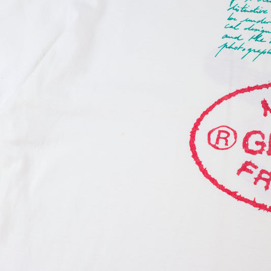 Marithé François Girbaud 1992 Vintage White Logo Print T-Shirt (M)