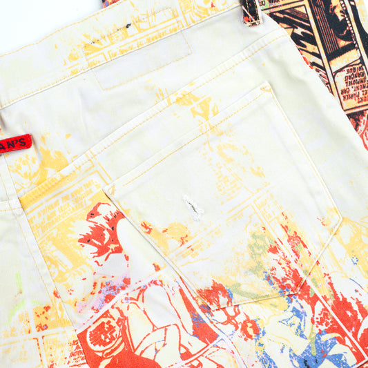 Jean Paul Gaultier Vintage Comic Colorful Print Pants (L)