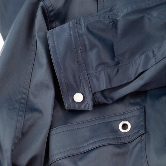 Thierry Mugler Trademark Vintage Blue Polyamide Trench Coat (M)