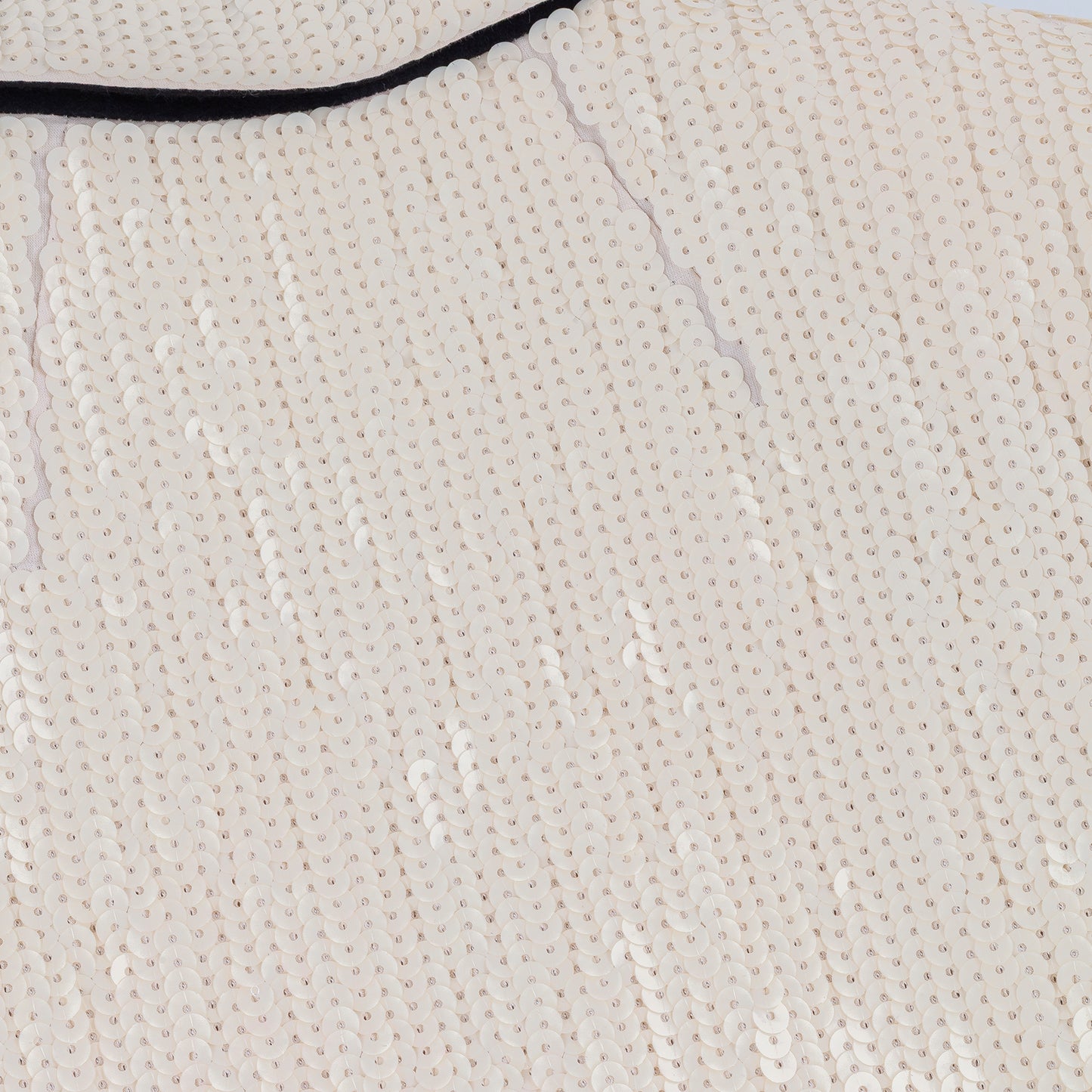 Rick Owens Runway Tecuatl 2020 Cropped Sequins White Chalk Blazer Jacket (XS/S)