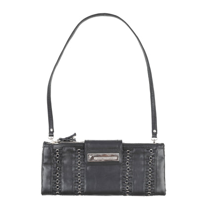 Giuseppe Zanotti Vintage Black Leather Baguette Bag