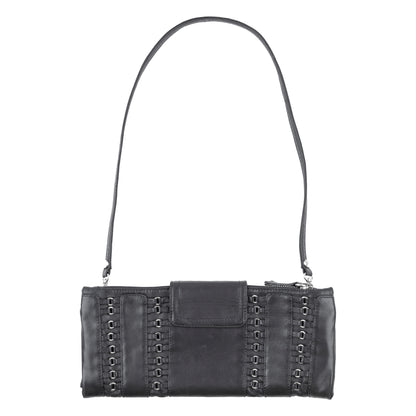 Giuseppe Zanotti Vintage Black Leather Baguette Bag