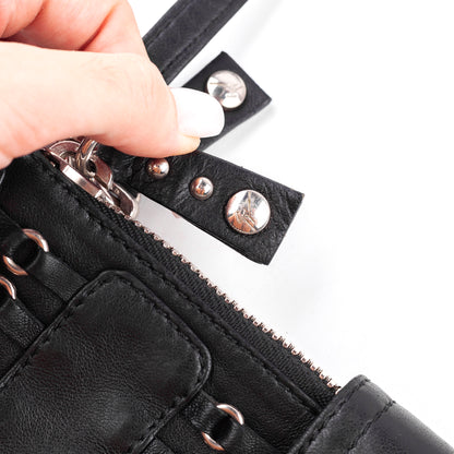 Giuseppe Zanotti Vintage Black Leather Baguette Bag