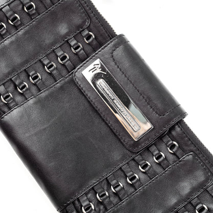 Giuseppe Zanotti Vintage Black Leather Baguette Bag