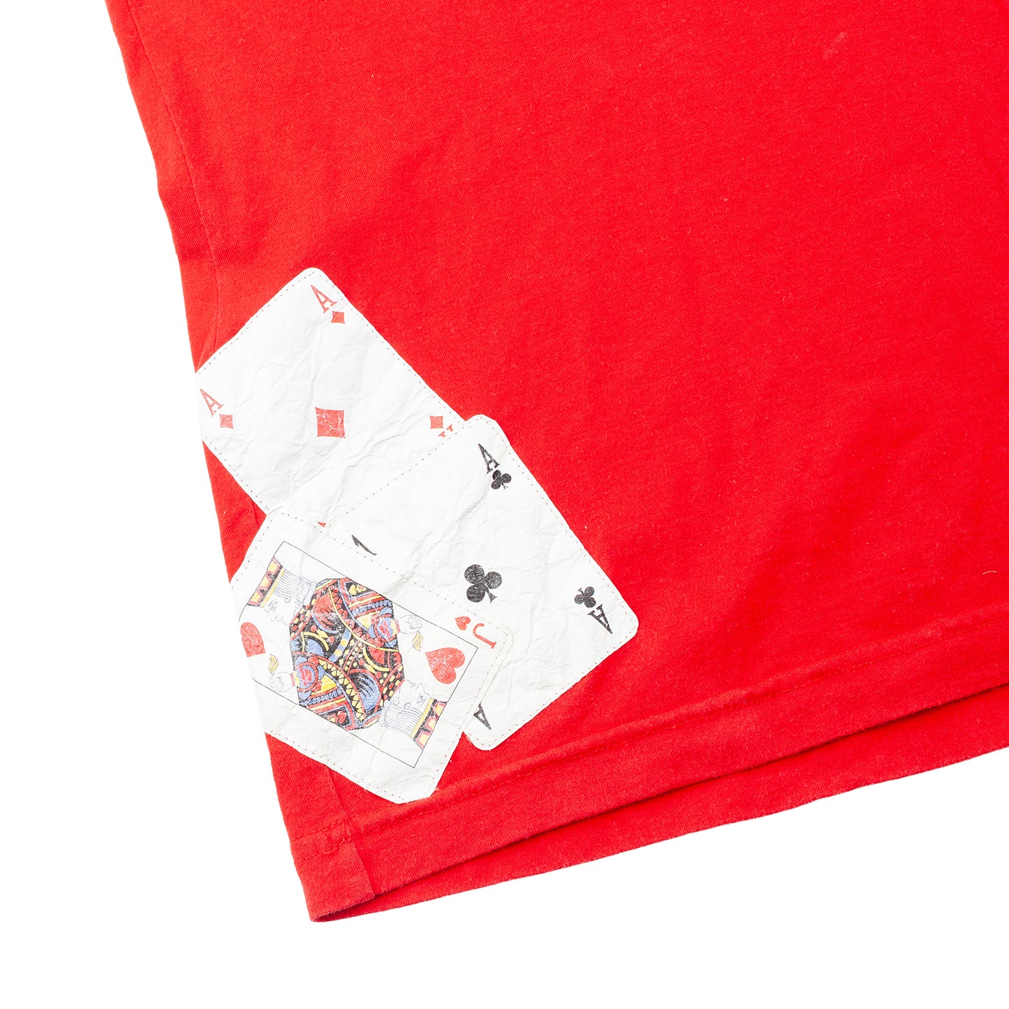 Rare Moschino Jeans Red Playing Cards Graphic T-Shirt