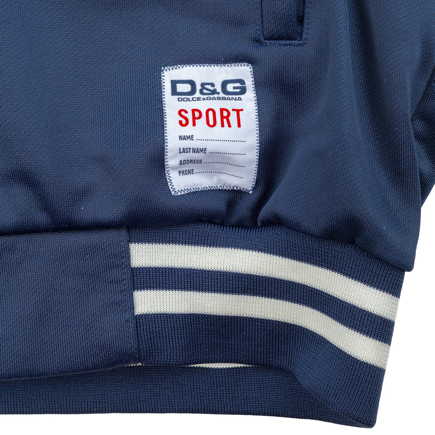 Dolce & Gabbana Blue Track Jacket with Yellow Mesh Stripes - Lakers Inspired
