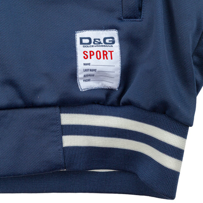 Dolce & Gabbana Blue Track Jacket with Yellow Mesh Stripes - Lakers Inspired