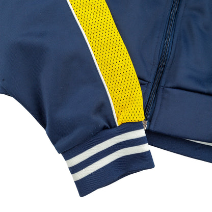 Dolce & Gabbana Blue Track Jacket with Yellow Mesh Stripes - Lakers Inspired