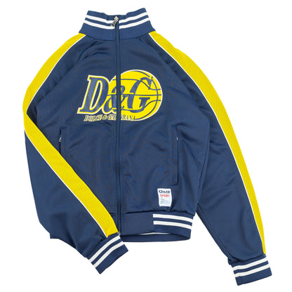 Dolce & Gabbana Blue Track Jacket with Yellow Mesh Stripes - Lakers Inspired