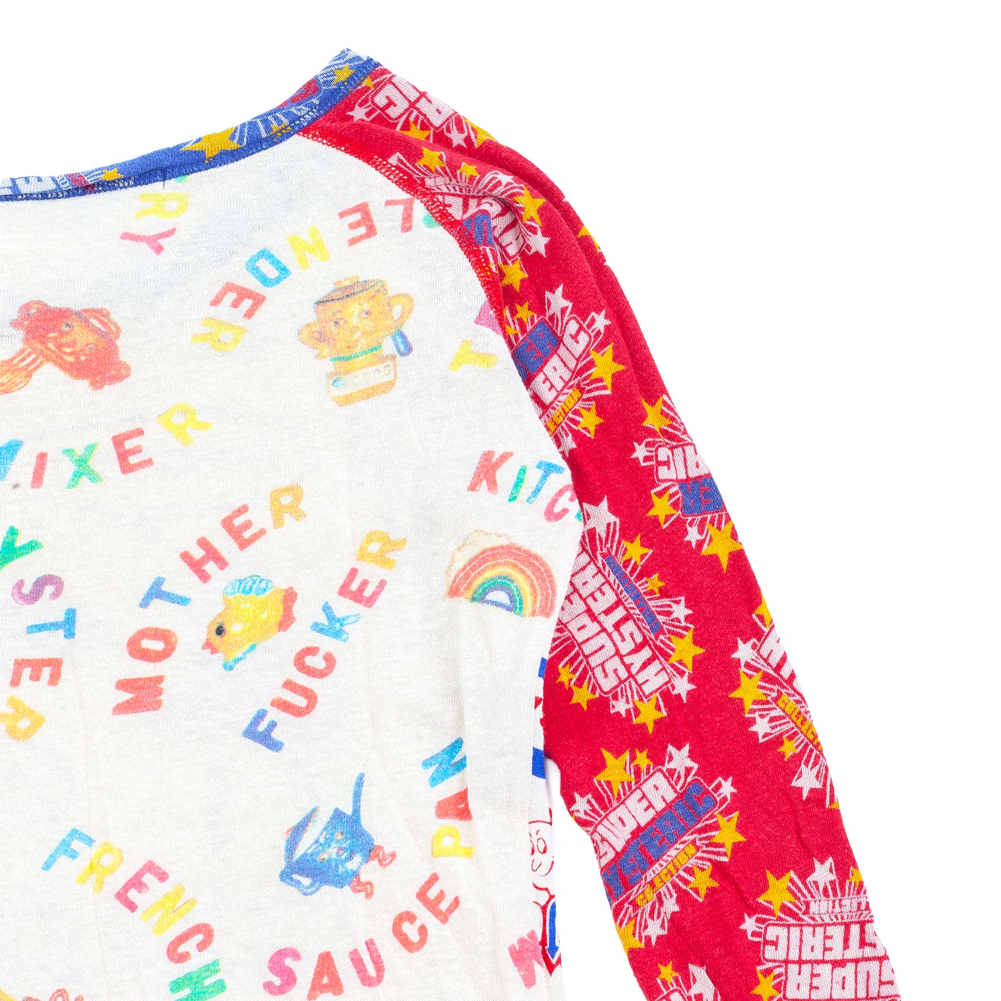 Hysteric Glamour All-Over Logo Print Raglan Long Sleeve Top