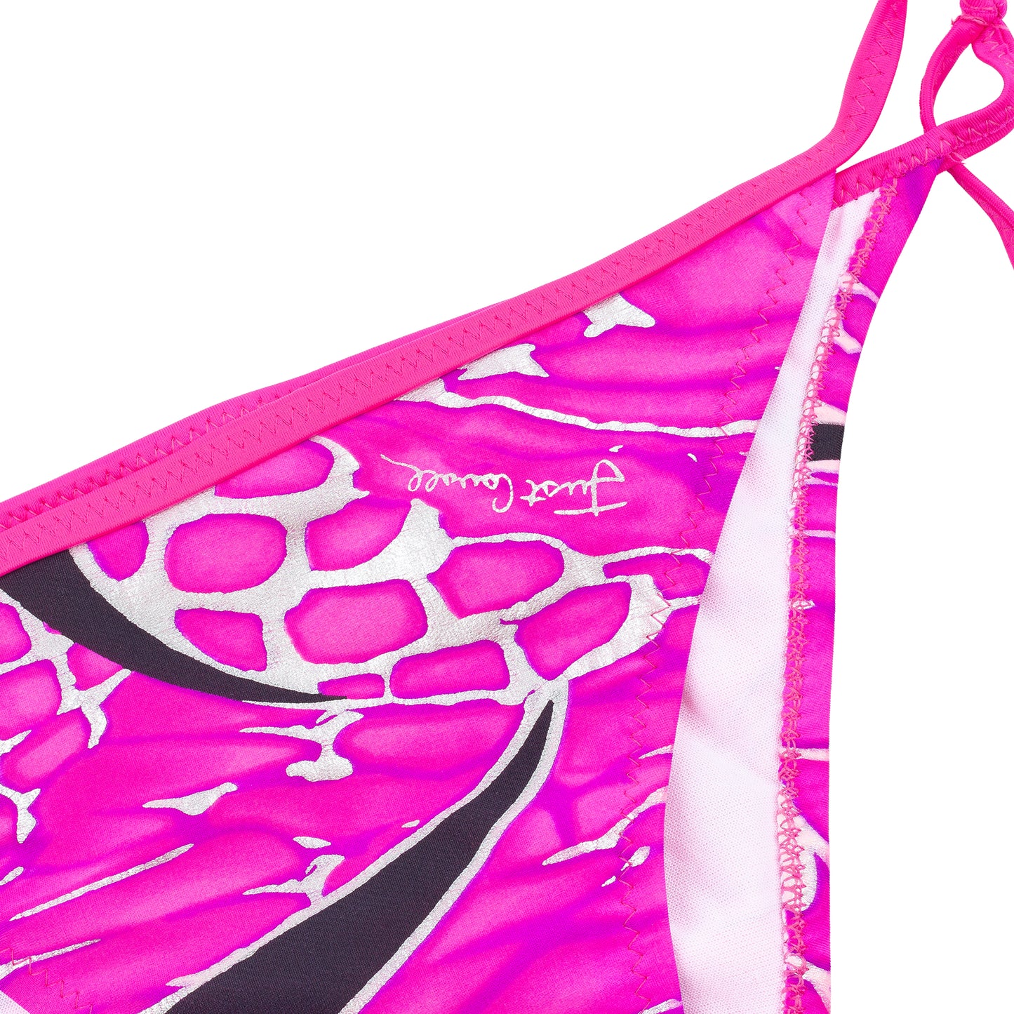 Just Cavalli Pink Giraffe Print String Bikini