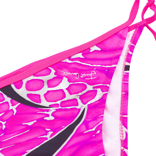 Just Cavalli Pink Giraffe Print String Bikini