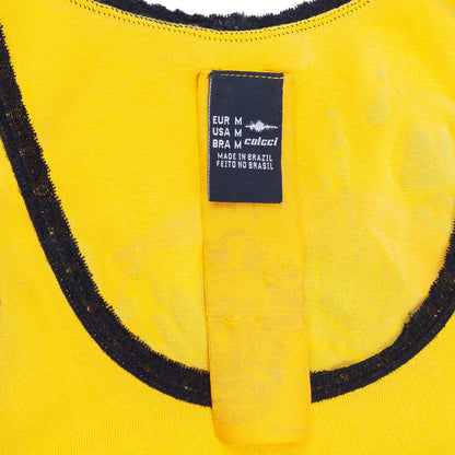 Colcci “Dirty Girl” Graphic Yellow Tank Top