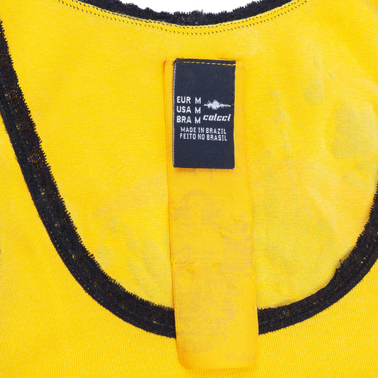 Colcci “Dirty Girl” Graphic Yellow Tank Top