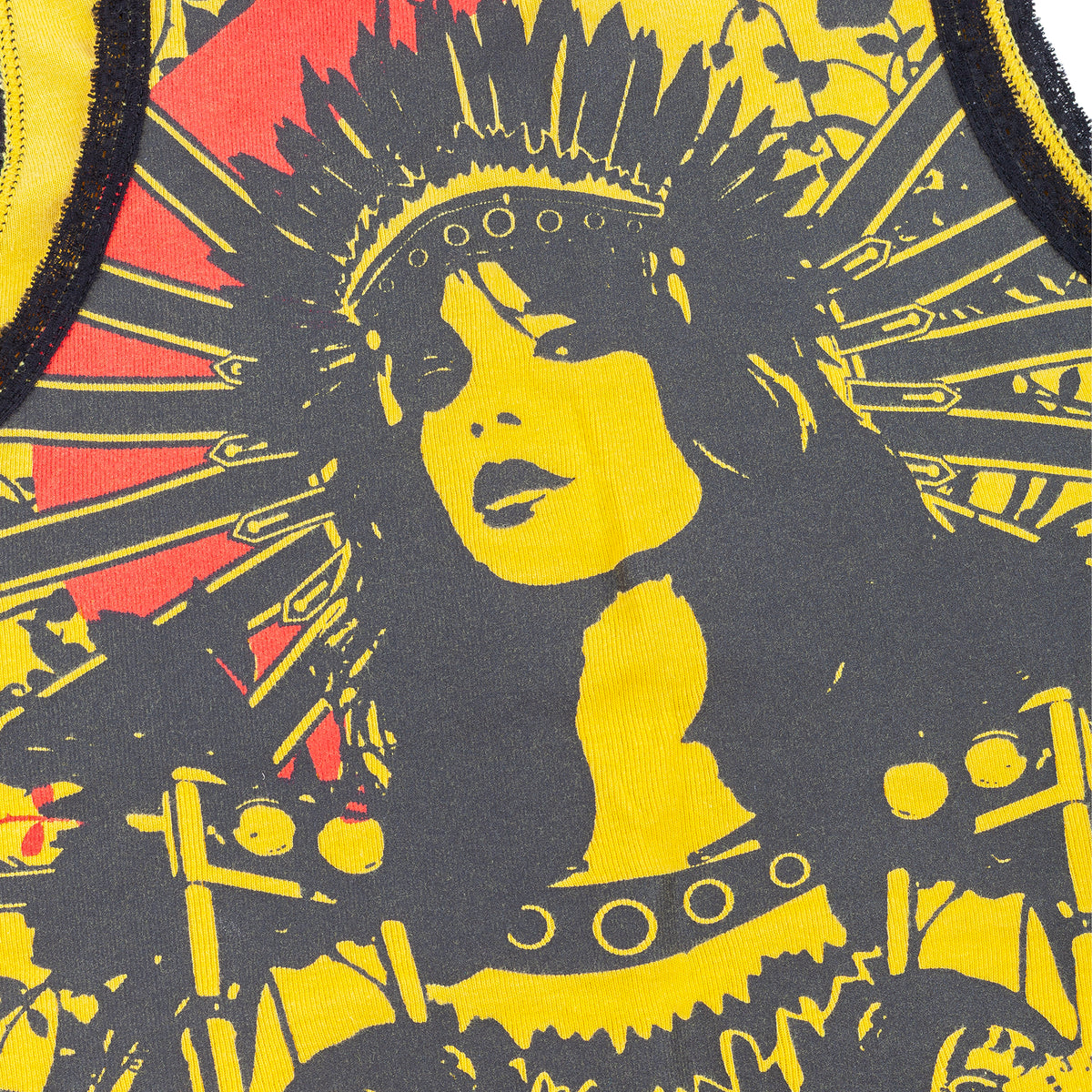 Colcci “Dirty Girl” Graphic Yellow Tank Top