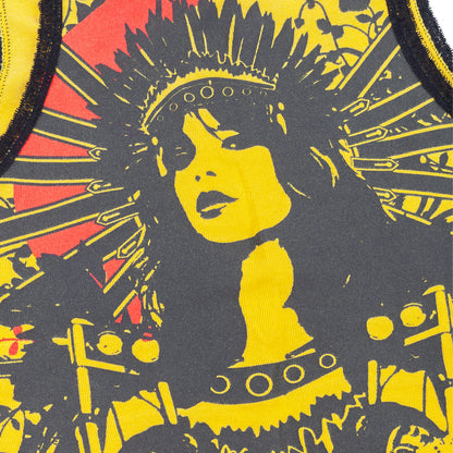 Colcci “Dirty Girl” Graphic Yellow Tank Top