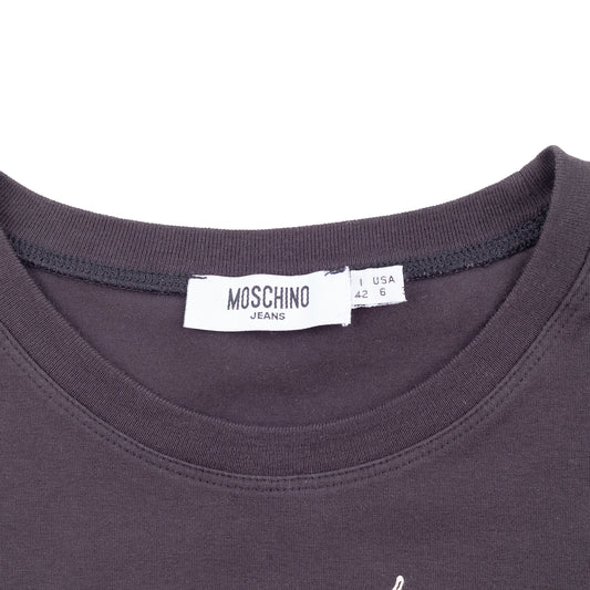 Moschino Jeans Ornamental Logo Graphic Brown T-Shirt