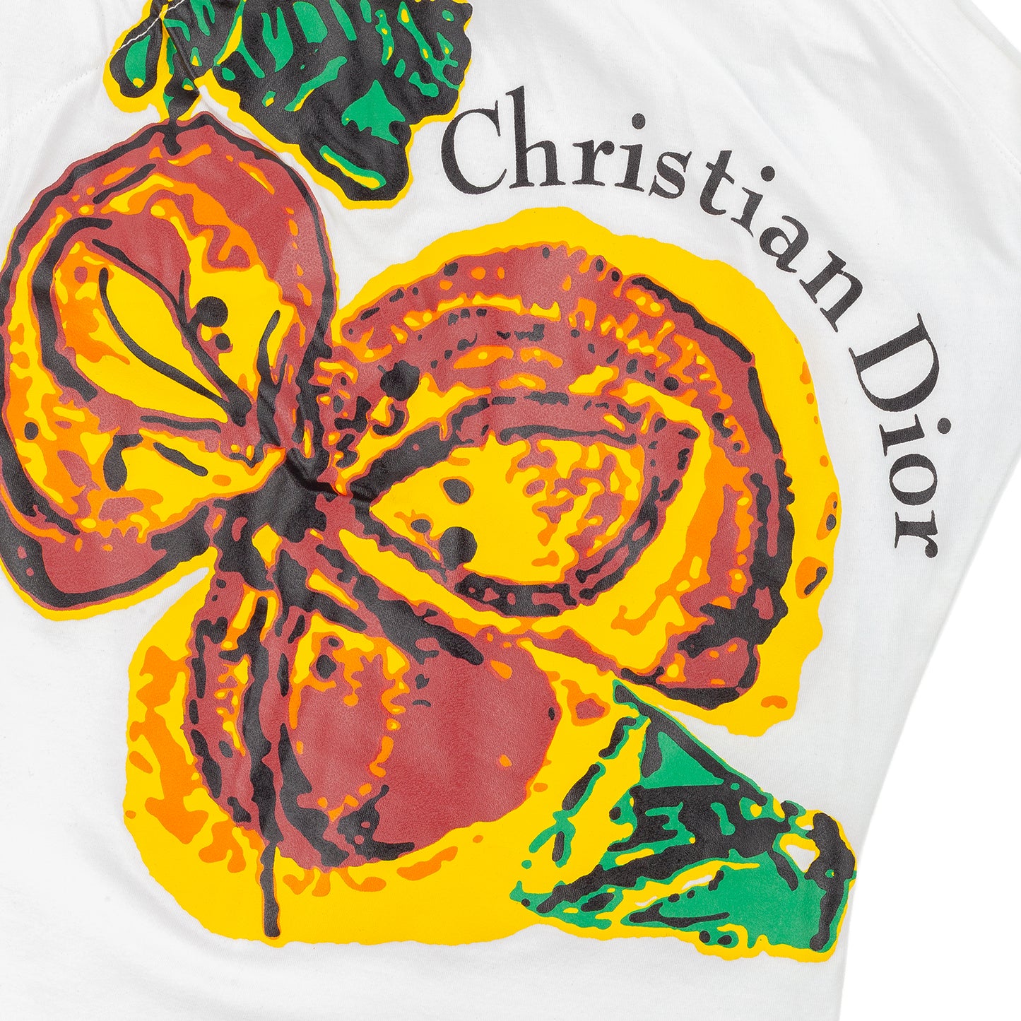 Christian Dior Boutique Fruit Graphic One-Shoulder Top