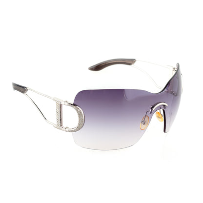 Dior DIORLY 1 Purple Gradient Vintage Shield Sunglasses