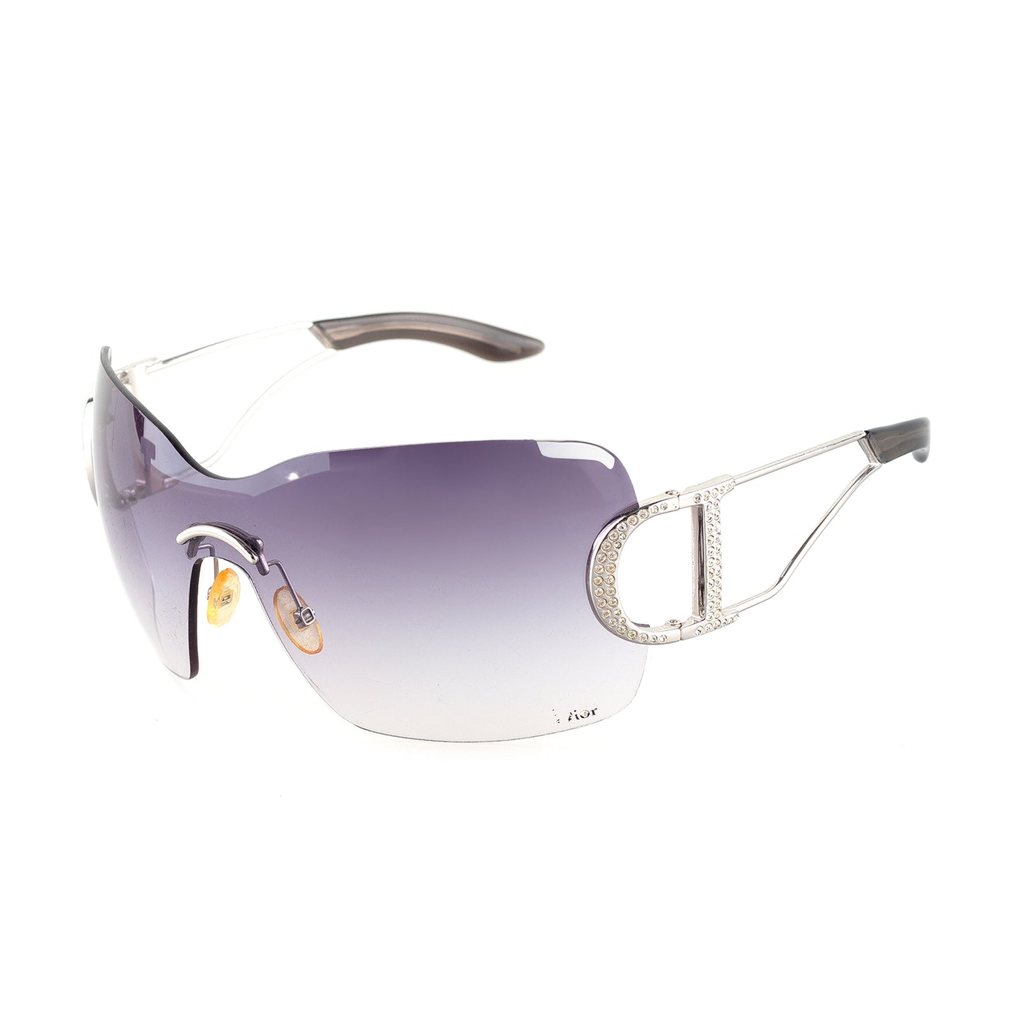 Dior DIORLY 1 Purple Gradient Vintage Shield Sunglasses