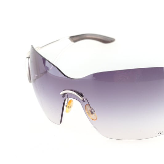 Dior DIORLY 1 Purple Gradient Vintage Shield Sunglasses