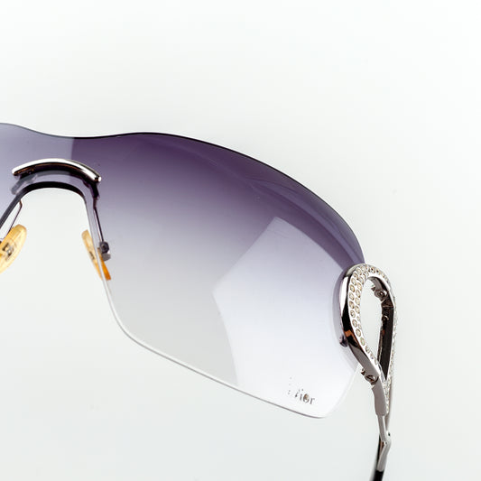 Dior DIORLY 1 Purple Gradient Vintage Shield Sunglasses