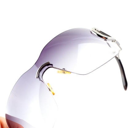 Dior DIORLY 1 Purple Gradient Vintage Shield Sunglasses