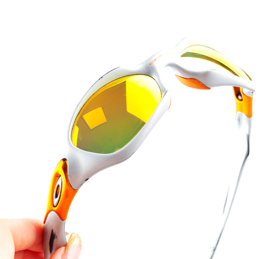 Oakley RARE 2003 Valve Silver Fire Lenses Vintage Sunglasses
