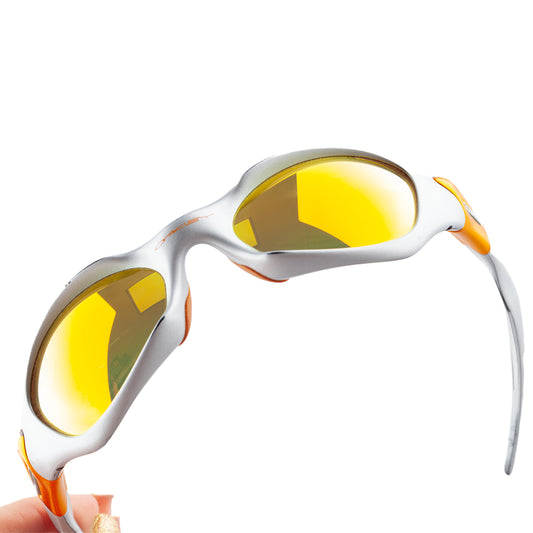 Oakley RARE 2003 Valve Silver Fire Lenses Vintage Sunglasses