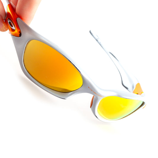 Oakley RARE 2003 Valve Silver Fire Lenses Vintage Sunglasses