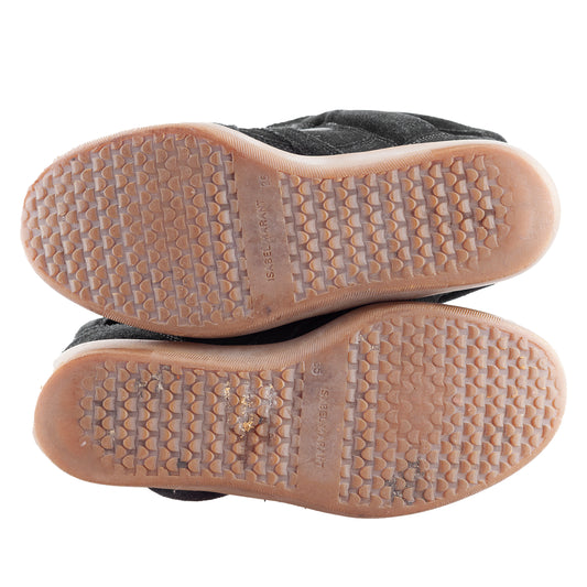 Isabel Marant Bekett Wedge Black Leather Sneakers (35 EU)